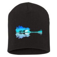 Guitar Lake Shadow Love Guitar Musician Short Acrylic Beanie