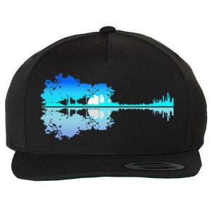 Guitar Lake Shadow Love Guitar Musician Wool Snapback Cap