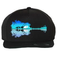 Guitar Lake Shadow Love Guitar Musician Wool Snapback Cap