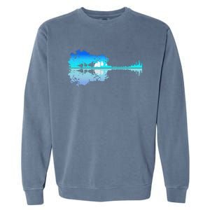 Guitar Lake Shadow Love Guitar Musician Garment-Dyed Sweatshirt