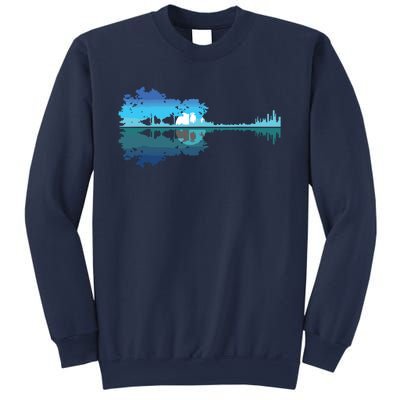 Guitar Lake Shadow Love Guitar Musician Sweatshirt