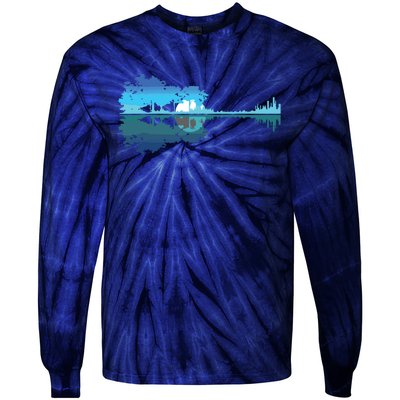 Guitar Lake Shadow Love Guitar Musician Tie-Dye Long Sleeve Shirt