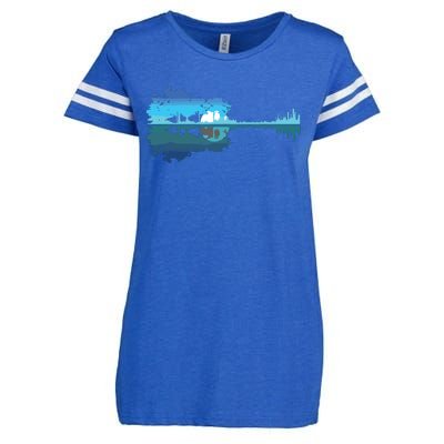 Guitar Lake Shadow Love Guitar Musician Enza Ladies Jersey Football T-Shirt