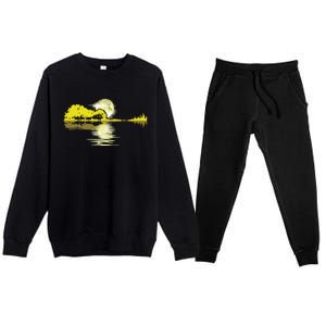 Guitar Lake Shadow Love Guitar Musician Premium Crewneck Sweatsuit Set