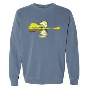 Guitar Lake Shadow Love Guitar Musician Garment-Dyed Sweatshirt