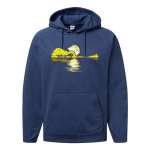 Guitar Lake Shadow Love Guitar Musician Performance Fleece Hoodie