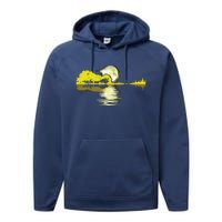 Guitar Lake Shadow Love Guitar Musician Performance Fleece Hoodie