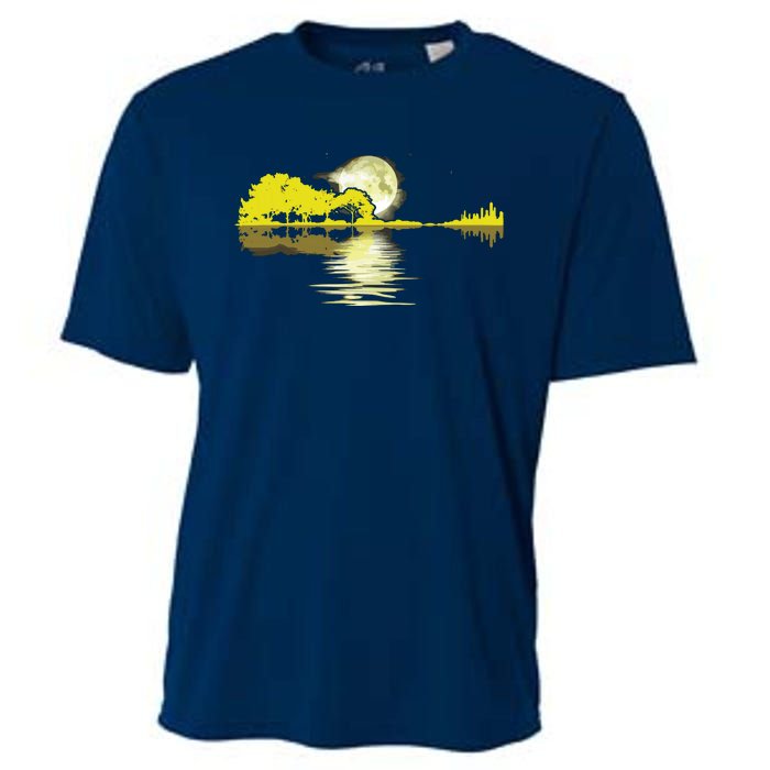 Guitar Lake Shadow Love Guitar Musician Cooling Performance Crew T-Shirt