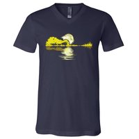 Guitar Lake Shadow Love Guitar Musician V-Neck T-Shirt