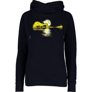 Guitar Lake Shadow Love Guitar Musician Womens Funnel Neck Pullover Hood