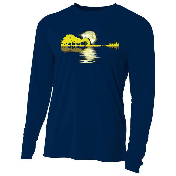 Guitar Lake Shadow Love Guitar Musician Cooling Performance Long Sleeve Crew