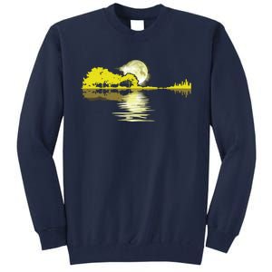 Guitar Lake Shadow Love Guitar Musician Tall Sweatshirt