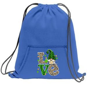 Gnomies Love St Patricks Day Funny Gnomes Shamrock Lucky Gift Sweatshirt Cinch Pack Bag