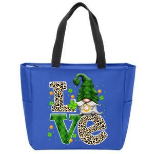 Gnomies Love St Patricks Day Funny Gnomes Shamrock Lucky Gift Zip Tote Bag