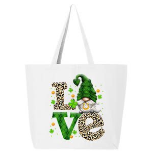 Gnomies Love St Patricks Day Funny Gnomes Shamrock Lucky Gift 25L Jumbo Tote