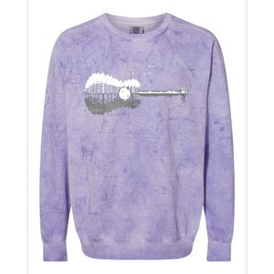 Guitar Lake Shadow Love Guitar Musician Colorblast Crewneck Sweatshirt