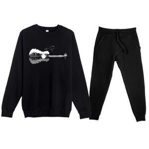 Guitar Lake Shadow Love Guitar Musician Premium Crewneck Sweatsuit Set