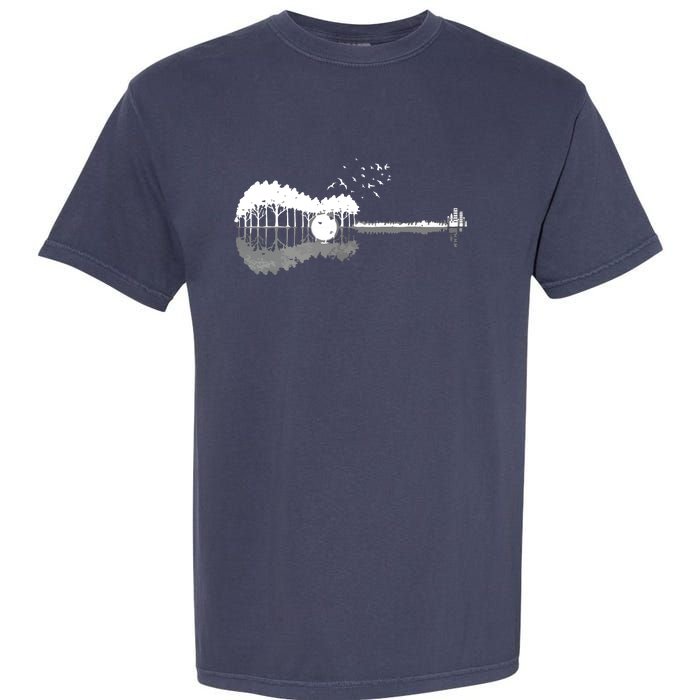 Guitar Lake Shadow Love Guitar Musician Garment-Dyed Heavyweight T-Shirt