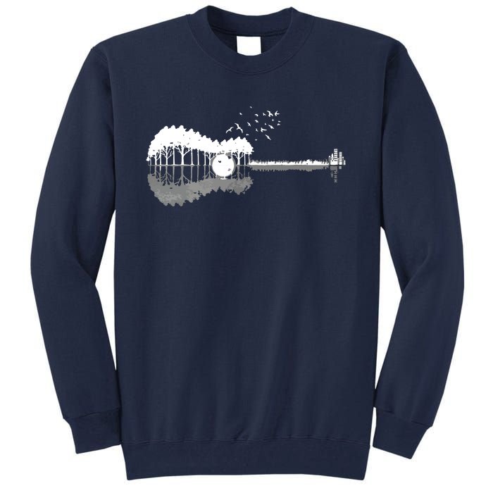 Guitar Lake Shadow Love Guitar Musician Tall Sweatshirt