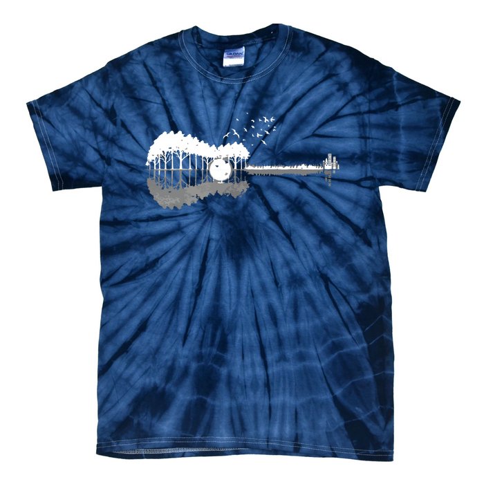 Guitar Lake Shadow Love Guitar Musician Tie-Dye T-Shirt