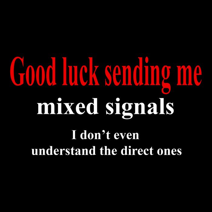Good Luck Sending Me Mixed Signals Youth Performance Sprint T-Shirt