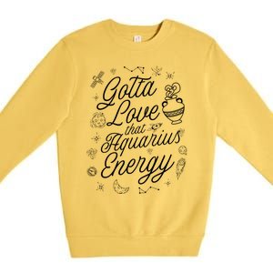 Gotta Love That Aquarius Energy Astrology Horoscope Sign Gift Premium Crewneck Sweatshirt