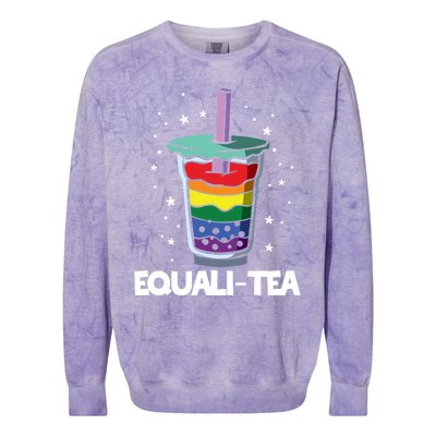 Gay Lesbian Tea Lgbtq Gift Colorblast Crewneck Sweatshirt