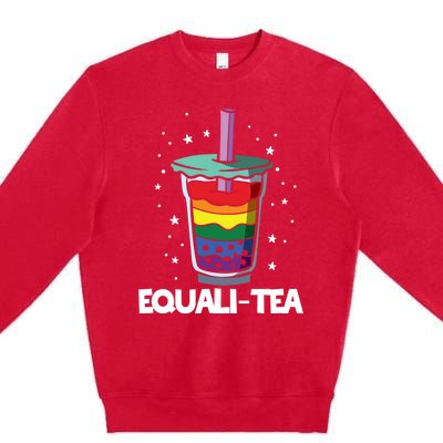 Gay Lesbian Tea Lgbtq Gift Premium Crewneck Sweatshirt