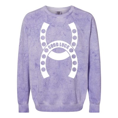 Good Luck The Lucky Horseshoes Colorblast Crewneck Sweatshirt