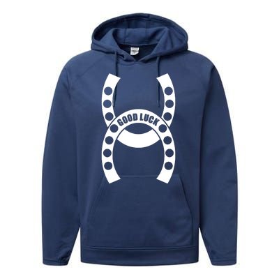 Good Luck The Lucky Horseshoes Performance Fleece Hoodie