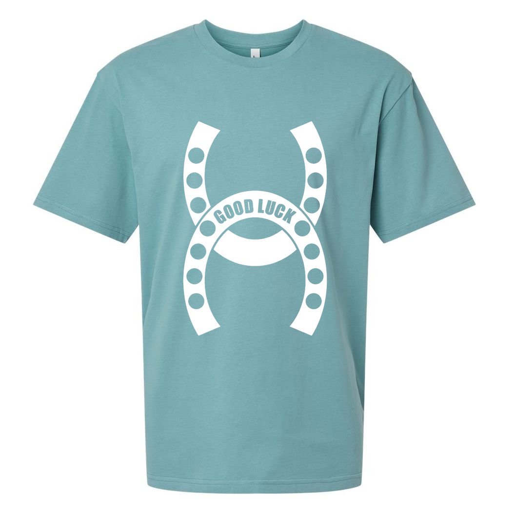 Good Luck The Lucky Horseshoes Sueded Cloud Jersey T-Shirt