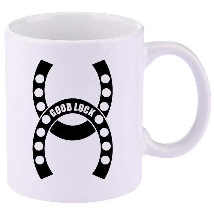 Good Luck The Lucky Horseshoes 11oz C Handle Ceramic Mug