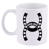 Good Luck The Lucky Horseshoes 11oz C Handle Ceramic Mug