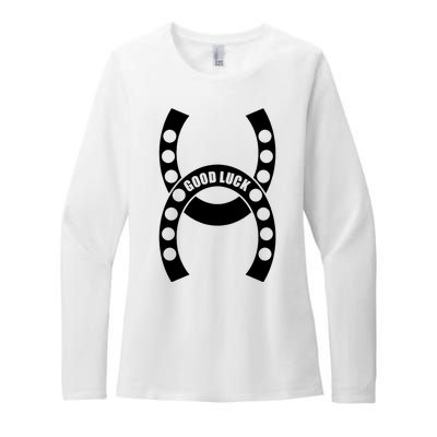 Good Luck The Lucky Horseshoes Womens CVC Long Sleeve Shirt