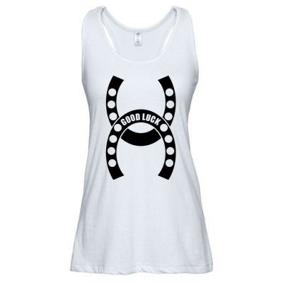 Good Luck The Lucky Horseshoes Ladies Essential Flowy Tank