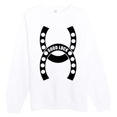 Good Luck The Lucky Horseshoes Premium Crewneck Sweatshirt