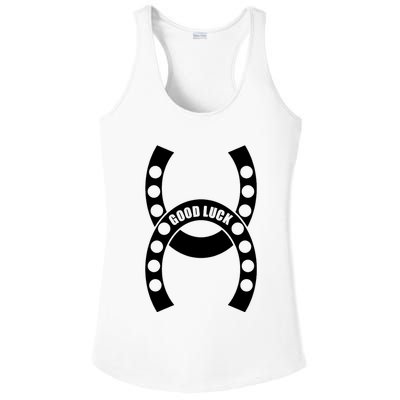 Good Luck The Lucky Horseshoes Ladies PosiCharge Competitor Racerback Tank