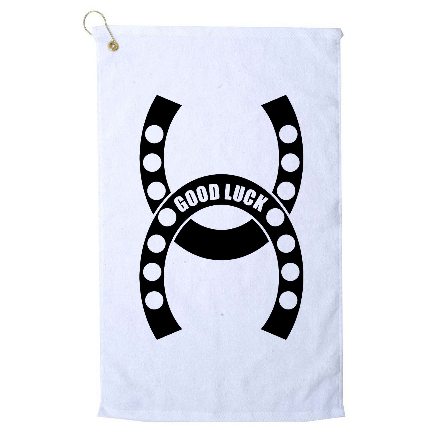 Good Luck The Lucky Horseshoes Golf Towel