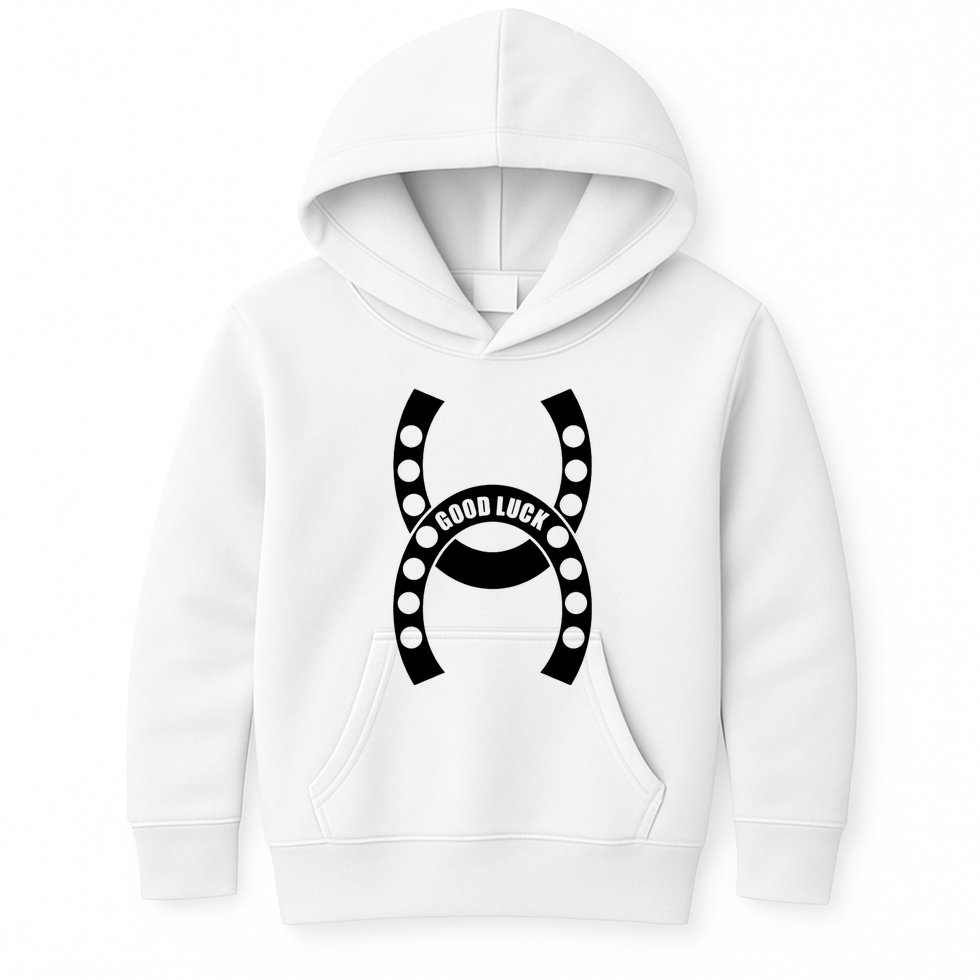 Good Luck The Lucky Horseshoes Kids Hoodie