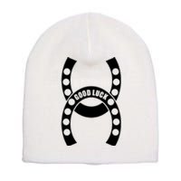 Good Luck The Lucky Horseshoes Short Acrylic Beanie