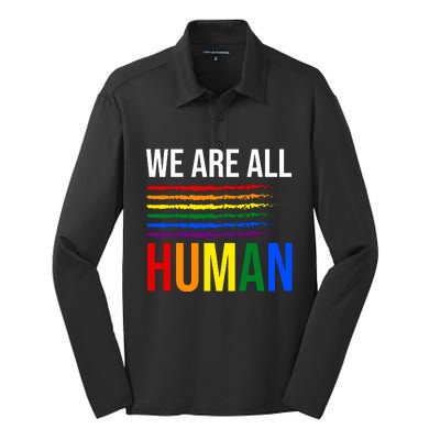 Gay LGBT T Silk Touch Performance Long Sleeve Polo