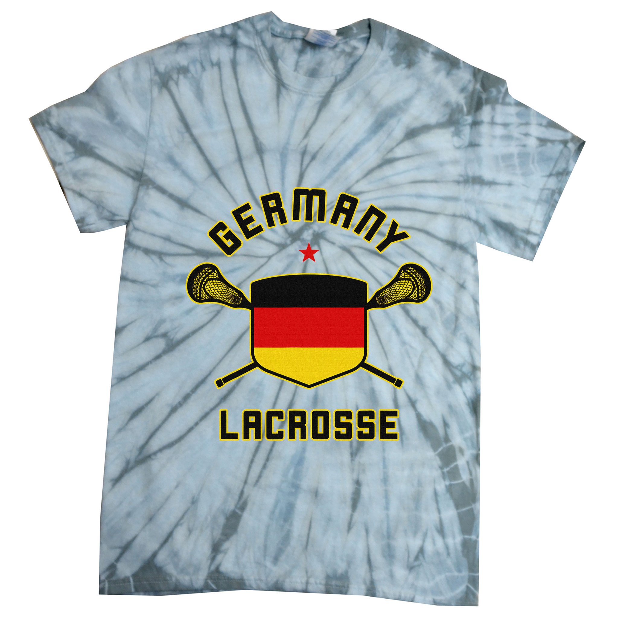 Germany Lacrosse T German Flag Lax Tie-Dye T-Shirt