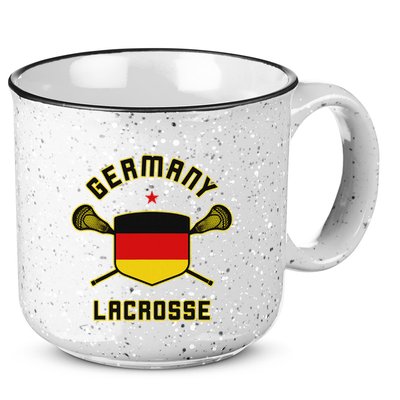 Germany Lacrosse T German Flag Lax 15oz Campfire Ceramic Mug