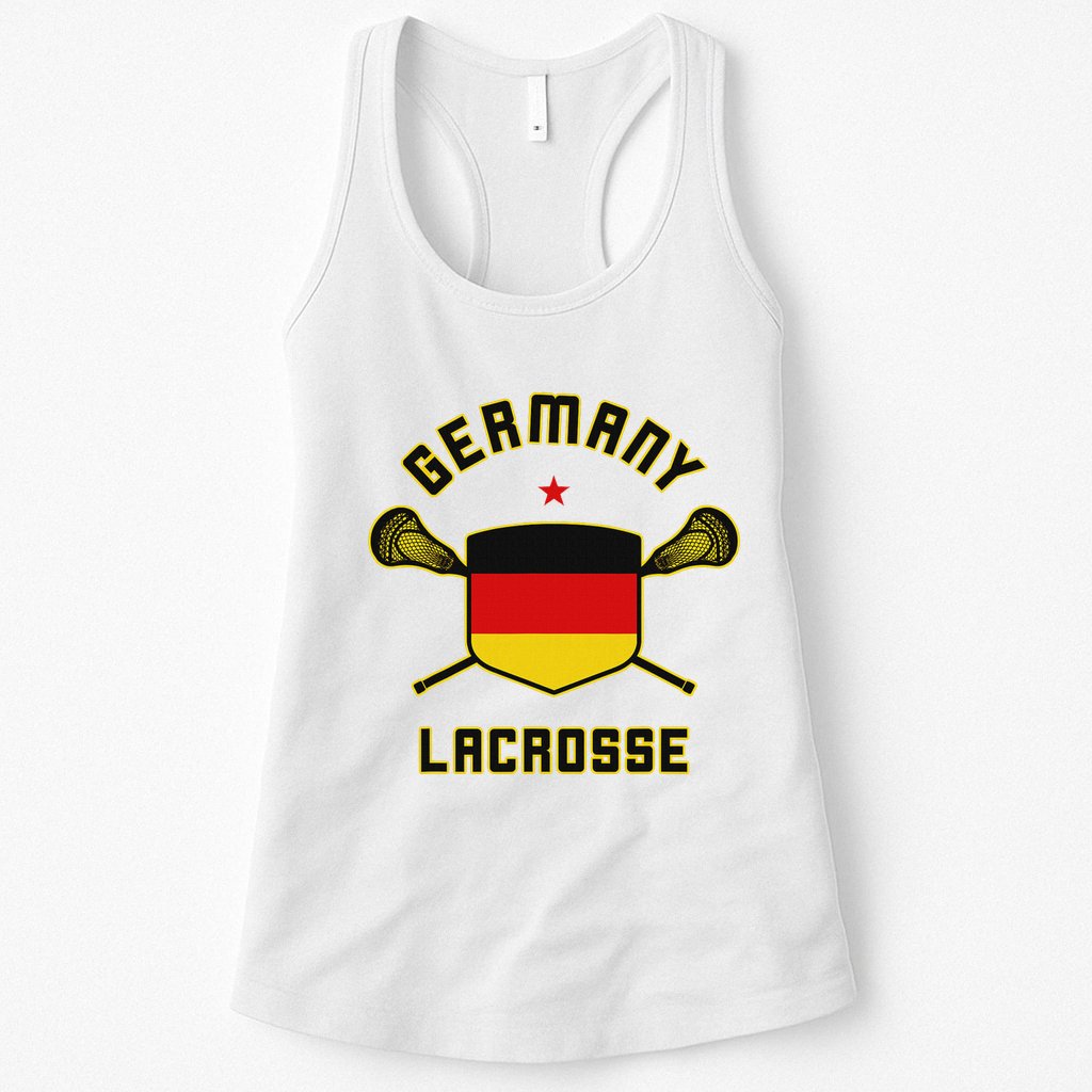 Germany Lacrosse T German Flag Lax Womens Tank Top