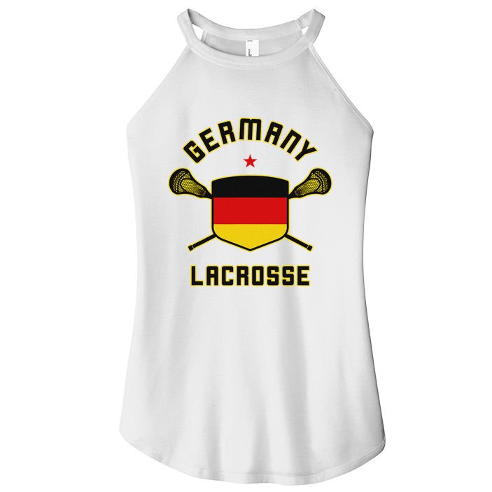 Germany Lacrosse T German Flag Lax Women's Perfect Tri Rocker Tank