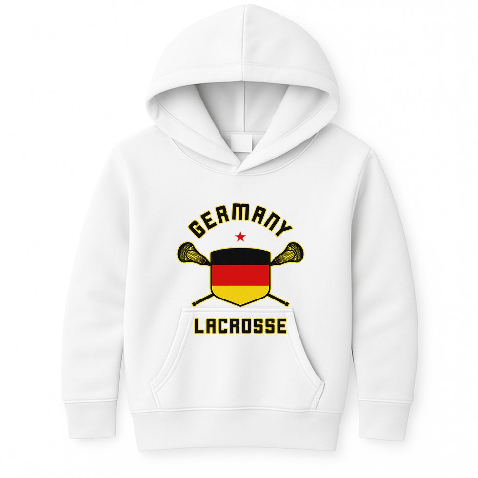 Germany Lacrosse T German Flag Lax Kids Hoodie