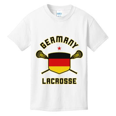 Germany Lacrosse T German Flag Lax Kids T-Shirt