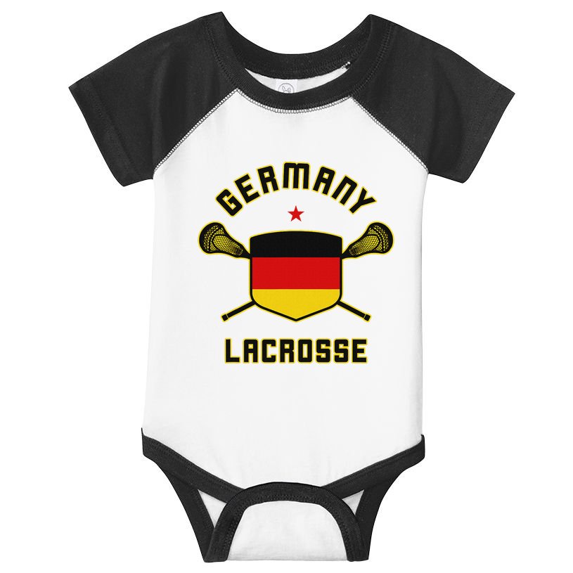 Germany Lacrosse T German Flag Lax Infant Baby Jersey Bodysuit