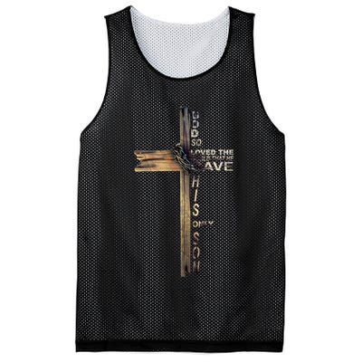 God Loved The World That He Gave His Only Son Mesh Reversible Basketball Jersey Tank