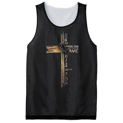 God Loved The World That He Gave His Only Son Mesh Reversible Basketball Jersey Tank